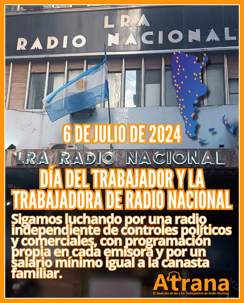 Feliz día de los trabajadores y las trabajadoras de la de Radio Nacional!