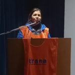 Cecilia Bari, secretaria gremial de ATRANA, en el Congreso de la Nación