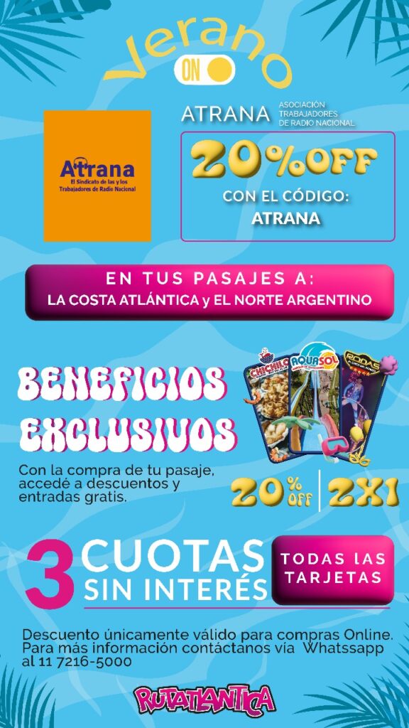 DESCUENTOS EXCLUSIVOS EN RUTATLANTICA !