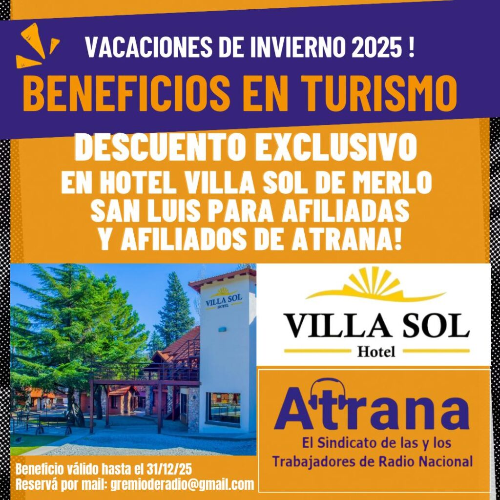 BENEFICIO EXCLUSIVO EN HOTEL VILLA SOL DE MERLO, SAN LUIS